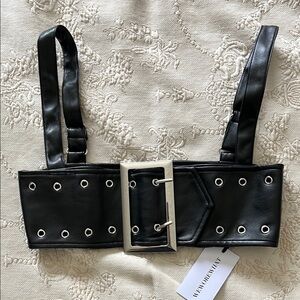 NWT WeWoreWhat Buckle Bandeau Top